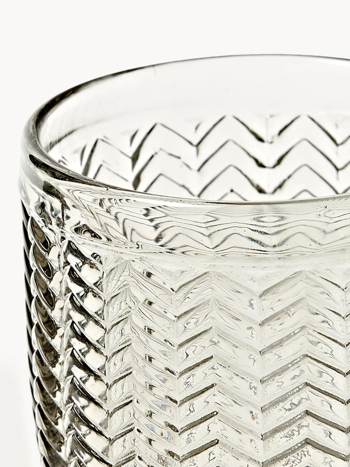 New Villa D'Este Home Tivoli Verres à eau avec embossage décoratif Geometrie, 6 élém.