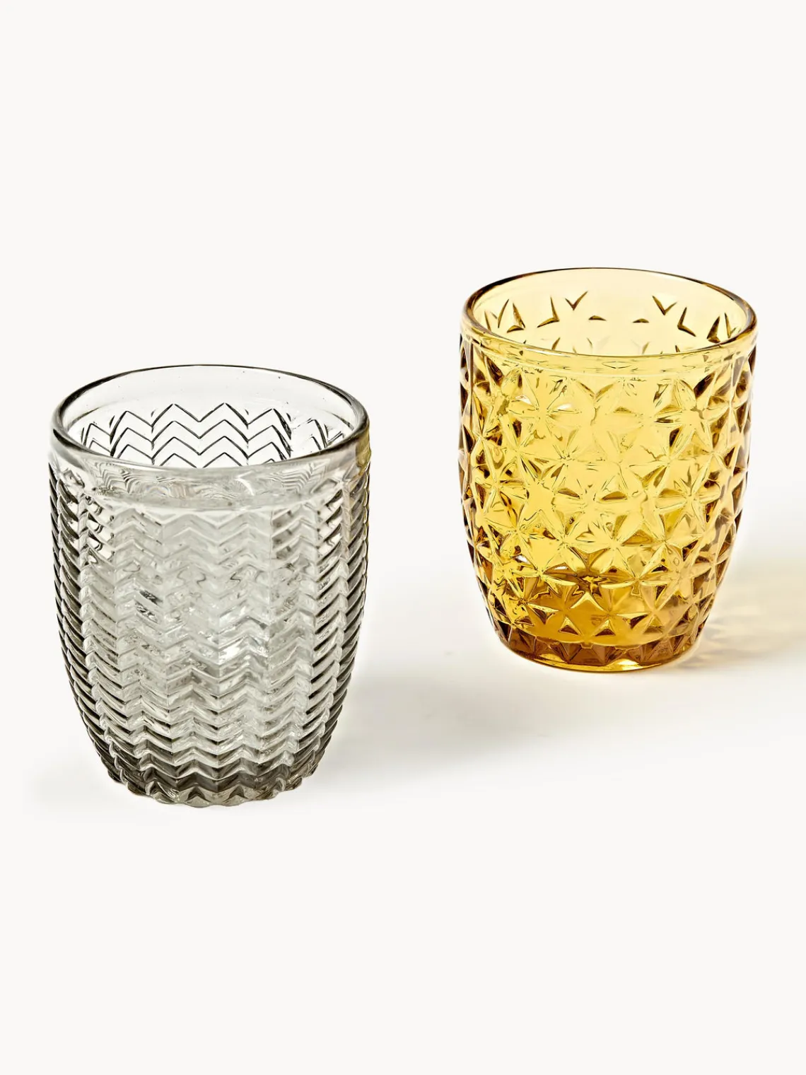 New Villa D'Este Home Tivoli Verres à eau avec embossage décoratif Geometrie, 6 élém.