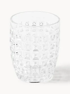 New Villa D'Este Home Tivoli Verres à eau avec embossage décoratif Geometrie, 6 élém.