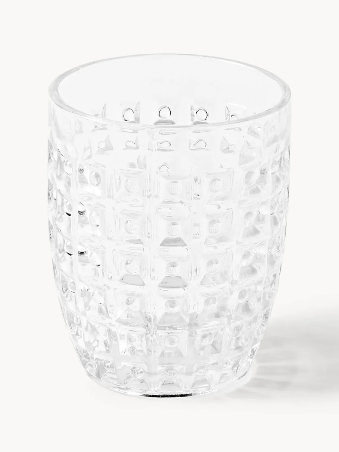 New Villa D'Este Home Tivoli Verres à eau avec embossage décoratif Geometrie, 6 élém.