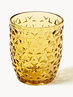 New Villa D'Este Home Tivoli Verres à eau avec embossage décoratif Geometrie, 6 élém.