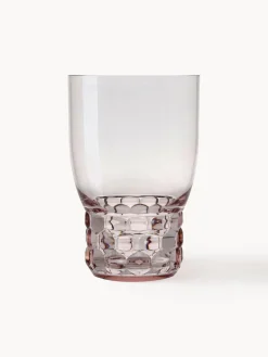 New Kartell Verres à eau avec surface texturée Jellies, 4 pièces Rose pâle