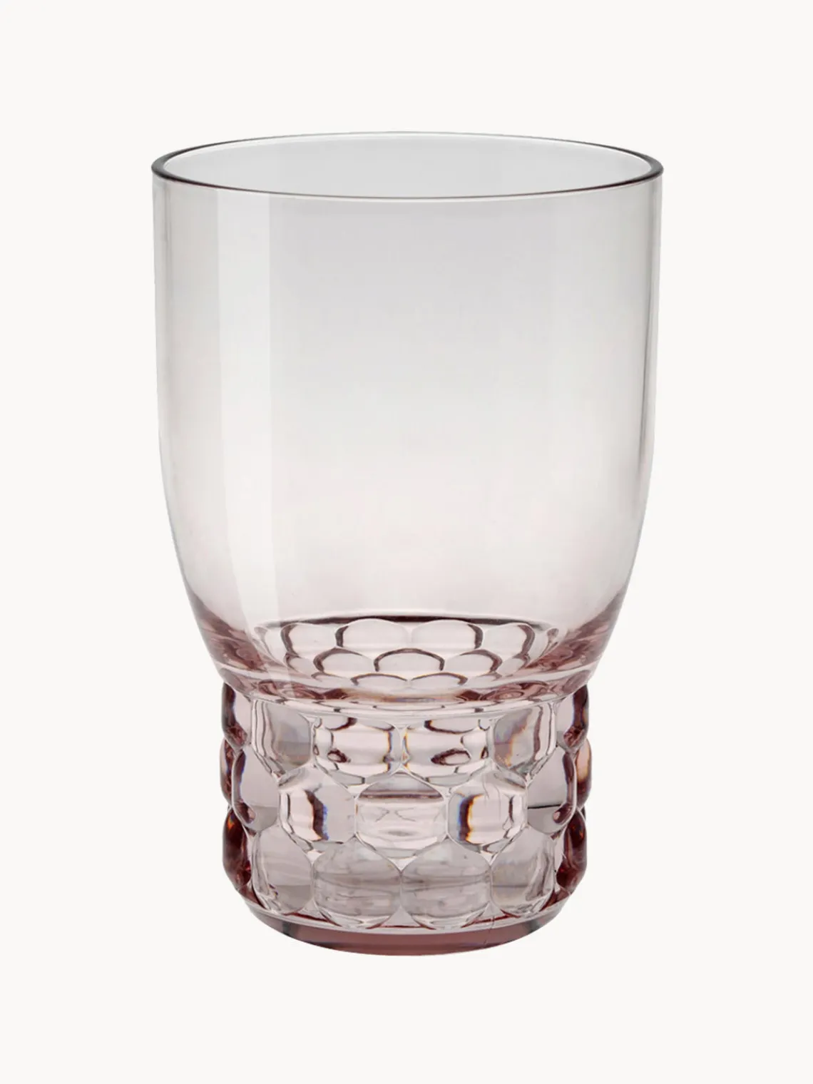New Kartell Verres à eau avec surface texturée Jellies, 4 pièces Rose pâle