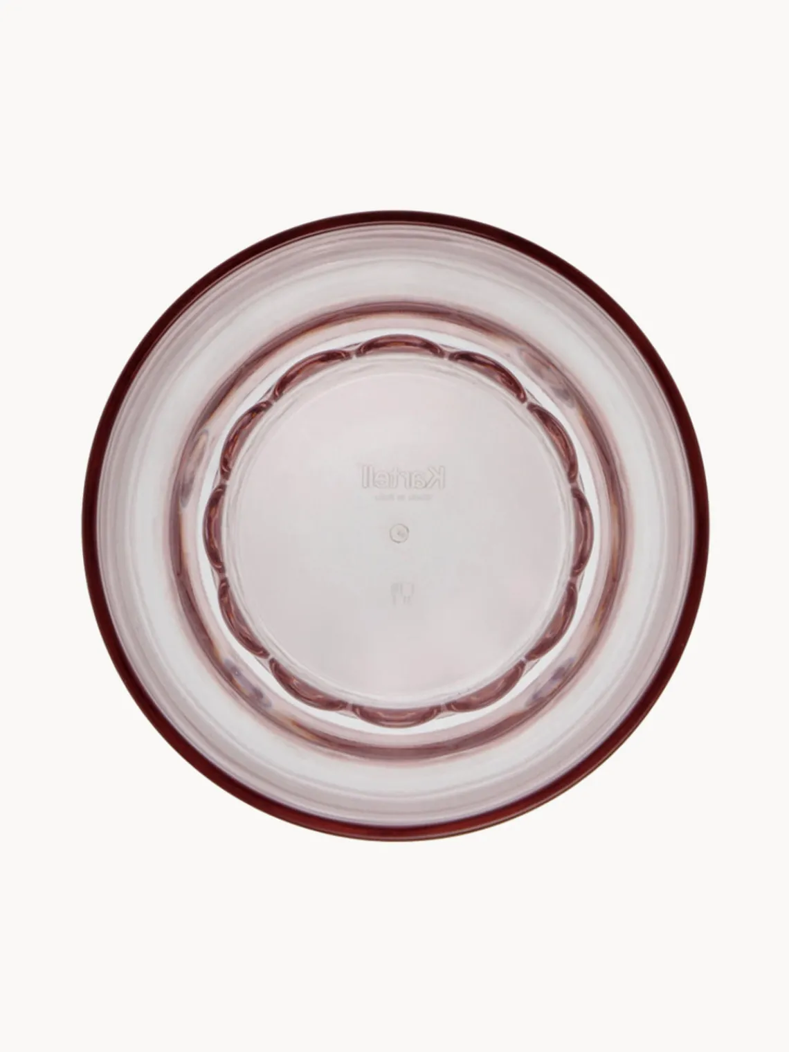 New Kartell Verres à eau avec surface texturée Jellies, 4 pièces Rose pâle