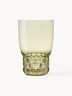 Outlet Kartell Verres à eau avec surface texturée Jellies, 4 pièces Vert clair