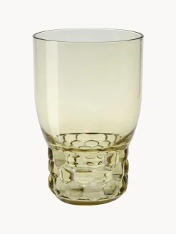 Outlet Kartell Verres à eau avec surface texturée Jellies, 4 pièces Vert clair