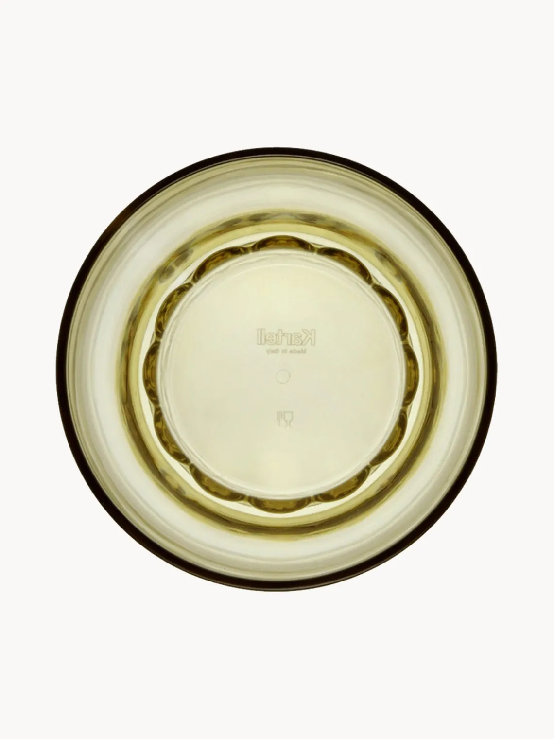 Outlet Kartell Verres à eau avec surface texturée Jellies, 4 pièces Vert clair