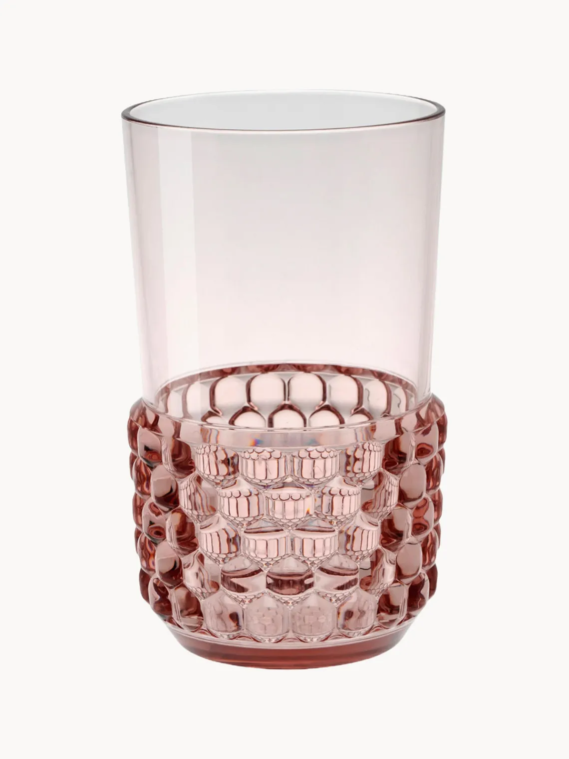 Discount Kartell Verres à eau avec surface texturée Jellies, 4 pièces Rose pâle