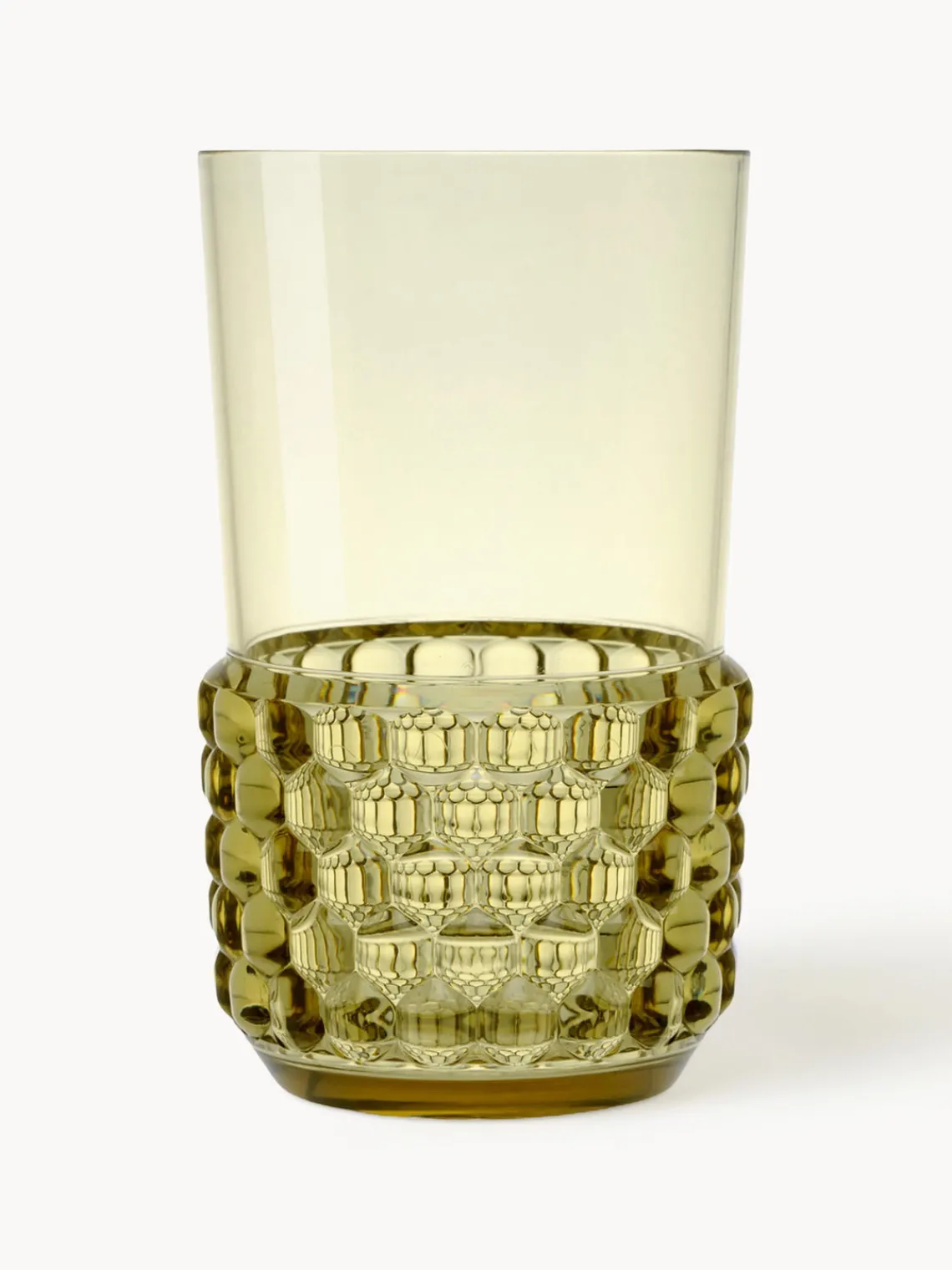 New Kartell Verres à eau avec surface texturée Jellies, 4 pièces Vert olive