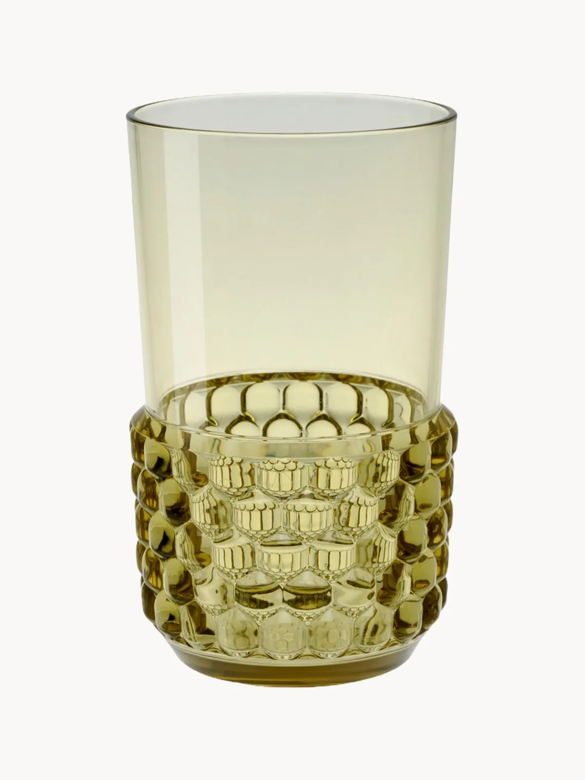 New Kartell Verres à eau avec surface texturée Jellies, 4 pièces Vert olive