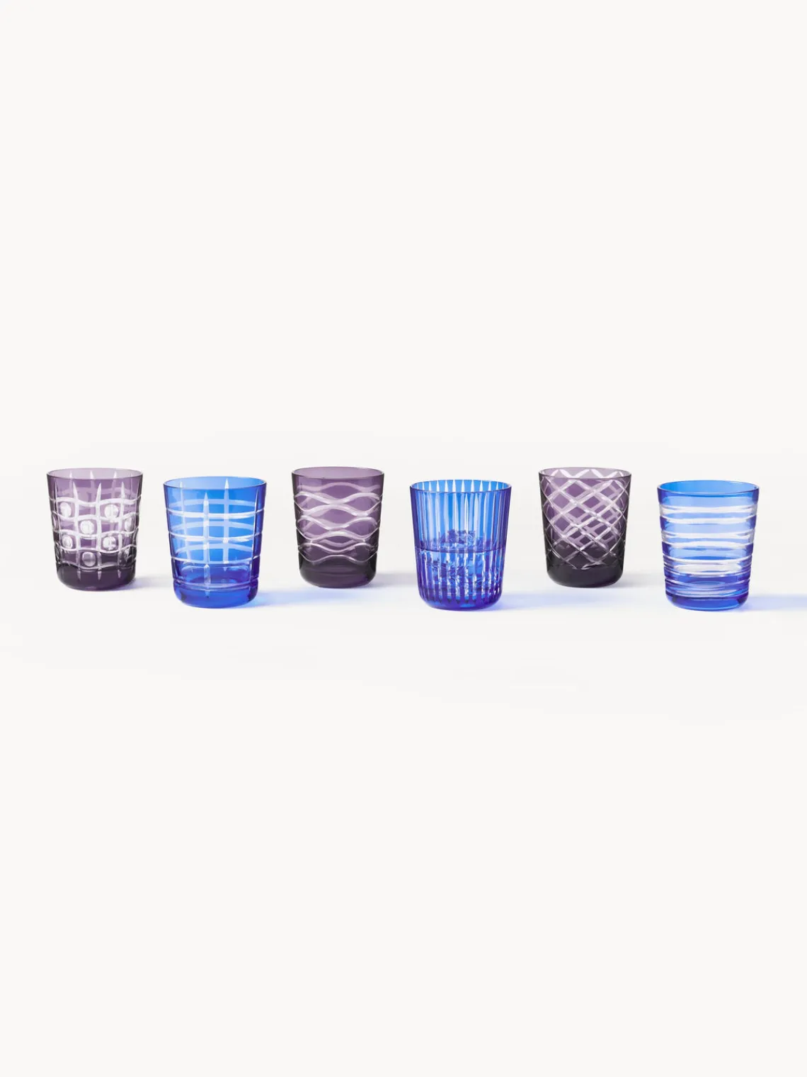Outlet Pols Potten Verres à eau Cobalt, 6 élém.