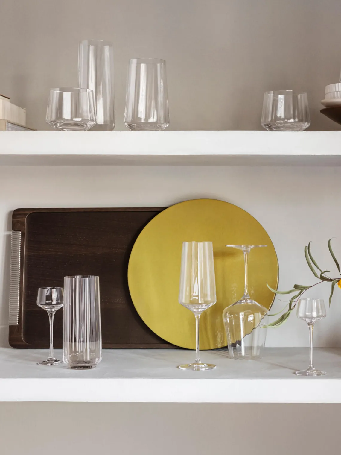 Clearance GEORG JENSEN Verres à eau en cristal strié Bernadotte, 6 pièces