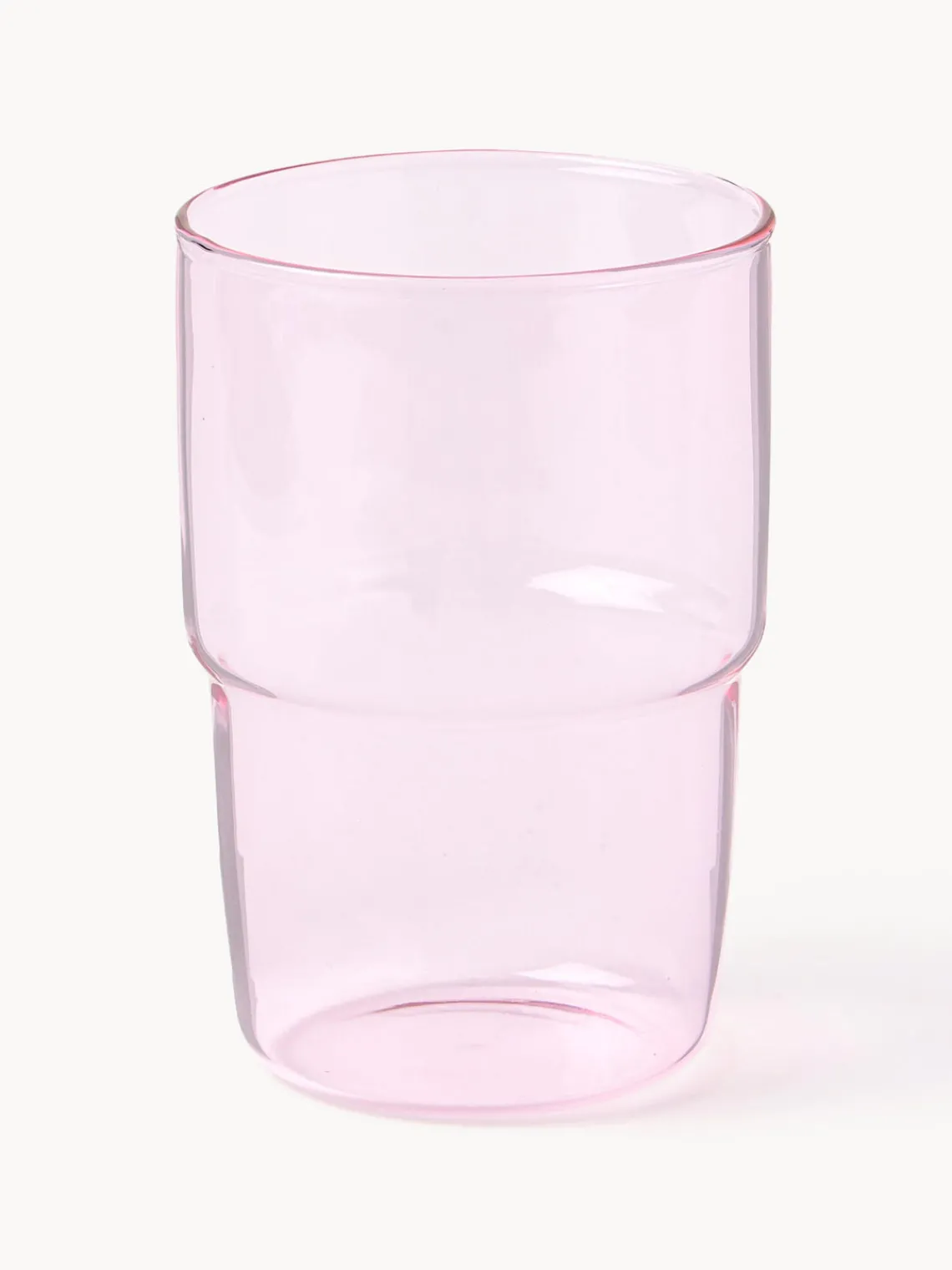 Best Lyngby Verres à eau en verre borosilicate Torino, 2 pièces Rose, transparent