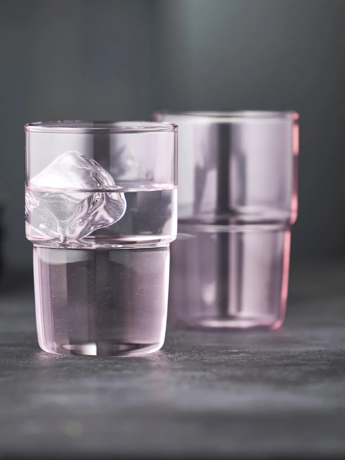 Best Lyngby Verres à eau en verre borosilicate Torino, 2 pièces Rose, transparent