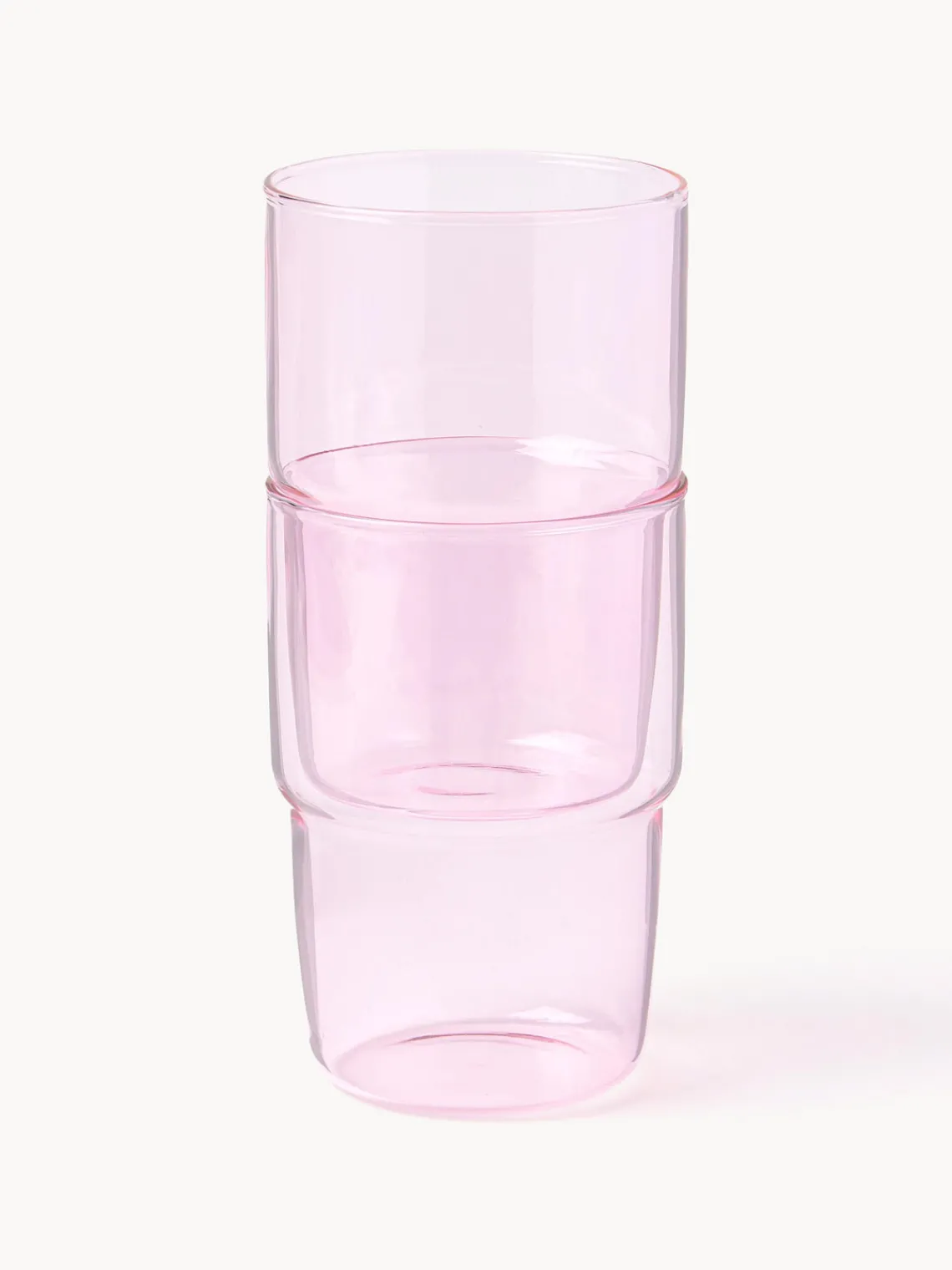 Best Lyngby Verres à eau en verre borosilicate Torino, 2 pièces Rose, transparent