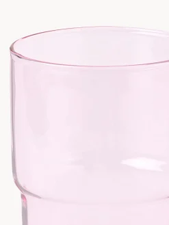 Best Lyngby Verres à eau en verre borosilicate Torino, 2 pièces Rose, transparent