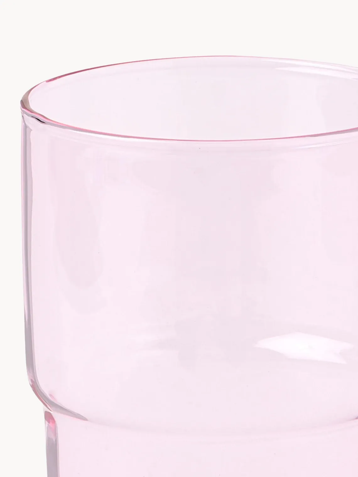 Best Lyngby Verres à eau en verre borosilicate Torino, 2 pièces Rose, transparent