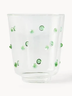 Online Pols Potten Verres à eau en verre borosilicate soufflé bouche Nob, 2 pièces Transparent, vert
