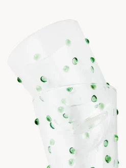 Online Pols Potten Verres à eau en verre borosilicate soufflé bouche Nob, 2 pièces Transparent, vert