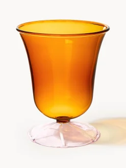 Online &k Amsterdam Verres à eau faits main en verre borosilicaté Eve, 2 pièces Orange, rose pâle transparent