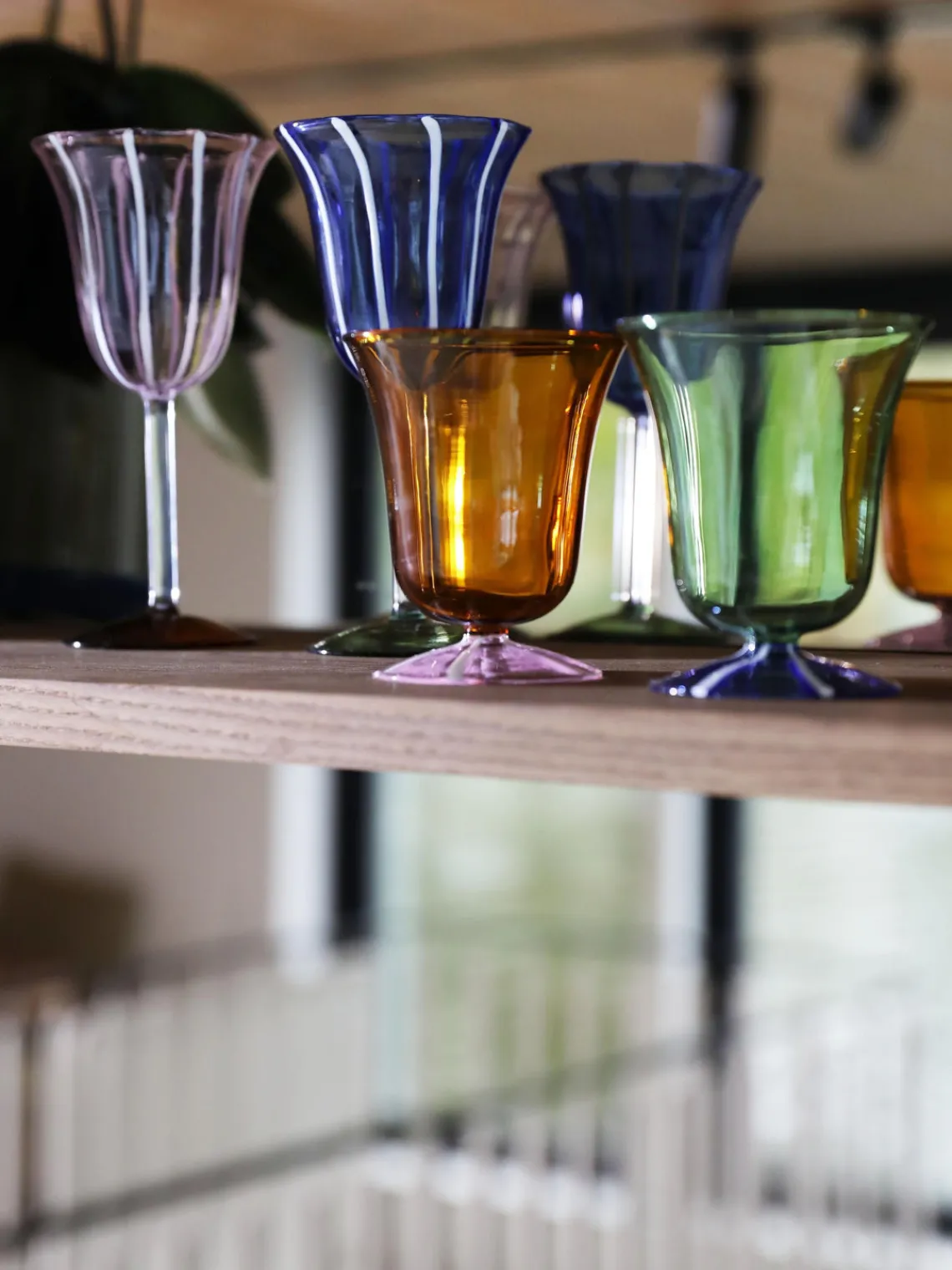 Online &k Amsterdam Verres à eau faits main en verre borosilicaté Eve, 2 pièces Orange, rose pâle transparent
