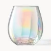 Best Lsa International Verres à eau irisés soufflés bouche Pearl, 4 élém.