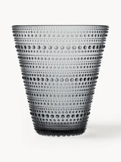 Discount iittala Verres à eau Kastehelmi, 2 pièces Gris foncé, transparent