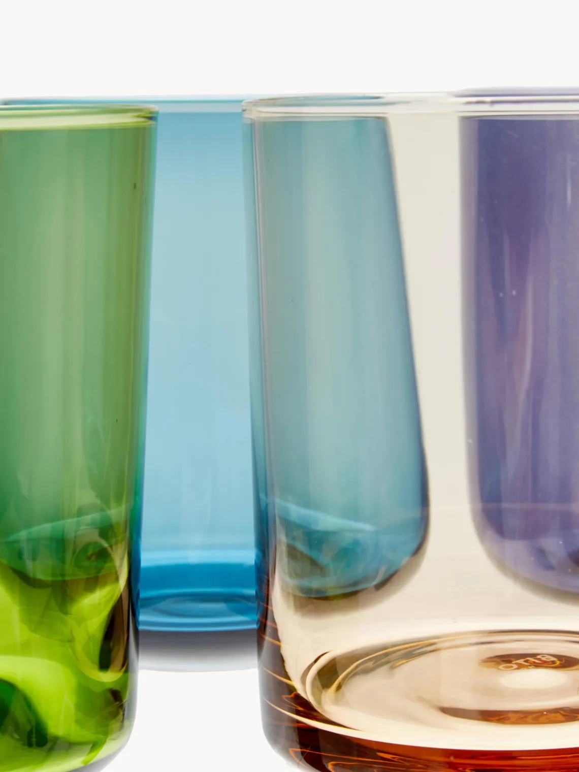 Hot Bitossi Home Verres à eau soufflés bouche Diseguale, 6 élém. Multicolore, transparent