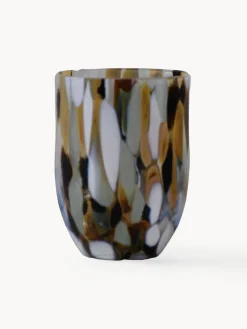 Online ANNA VON LIPA Verres à eau soufflés bouche Big Confetti, 6 pièces Tons bruns et gris