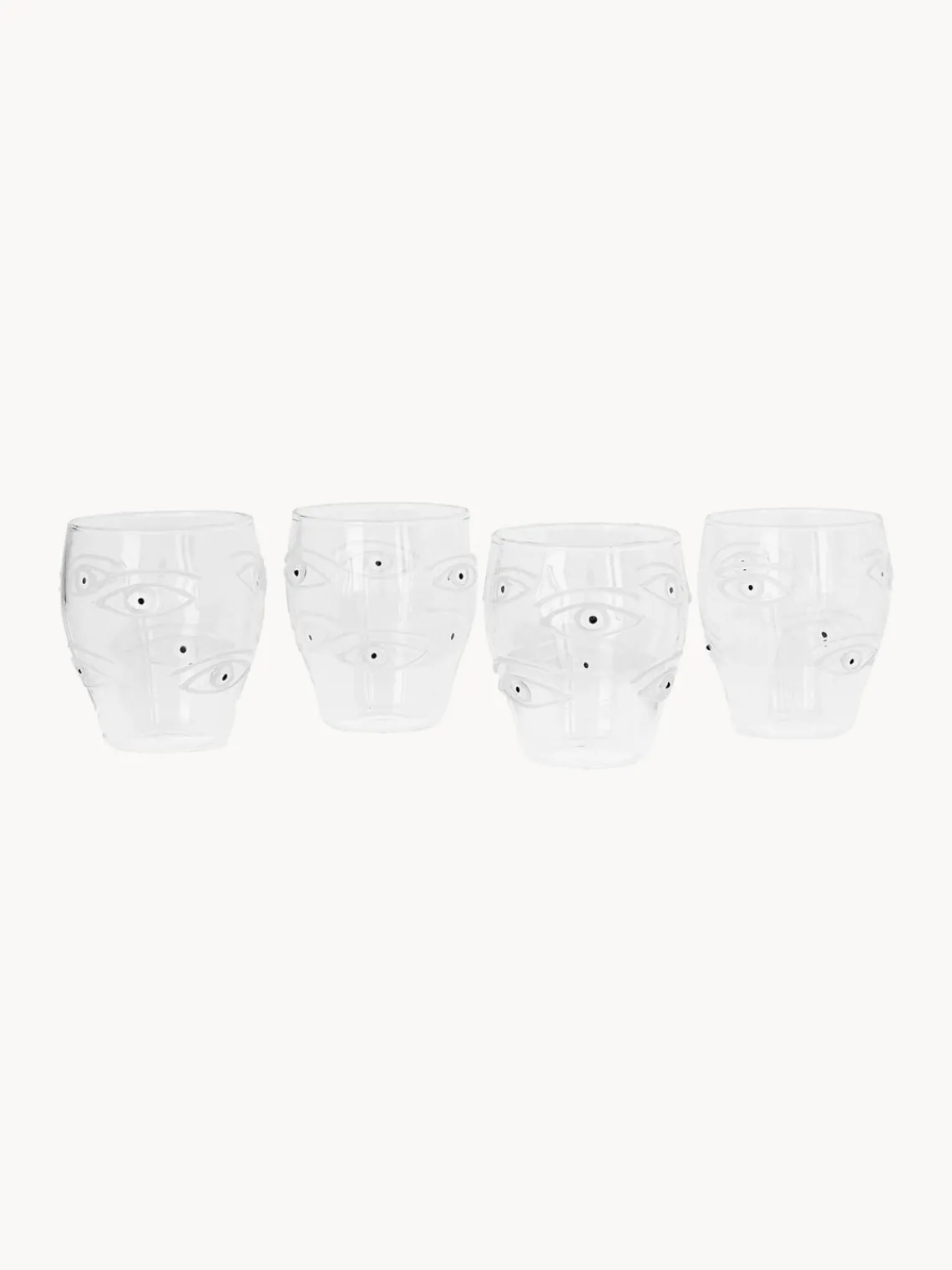 Discount Jonathan Adler Verres à eau soufflés bouche Oculus, 4 pièces