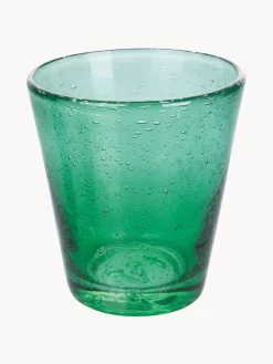 Online Villa D'Este Home Tivoli Verres à eau soufflés bouche avec bulles d'air Cancun, 6 élém. Tons turquoise et verts, transparent