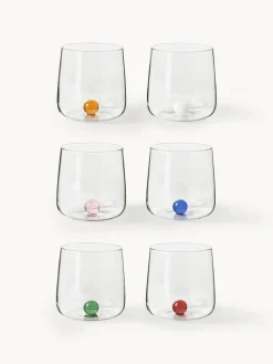 Discount zafferano Verres à eau soufflés bouche Bilia, 6 élém.