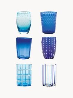 Clearance zafferano Verres à eau soufflés bouche Melting, 6 élém.