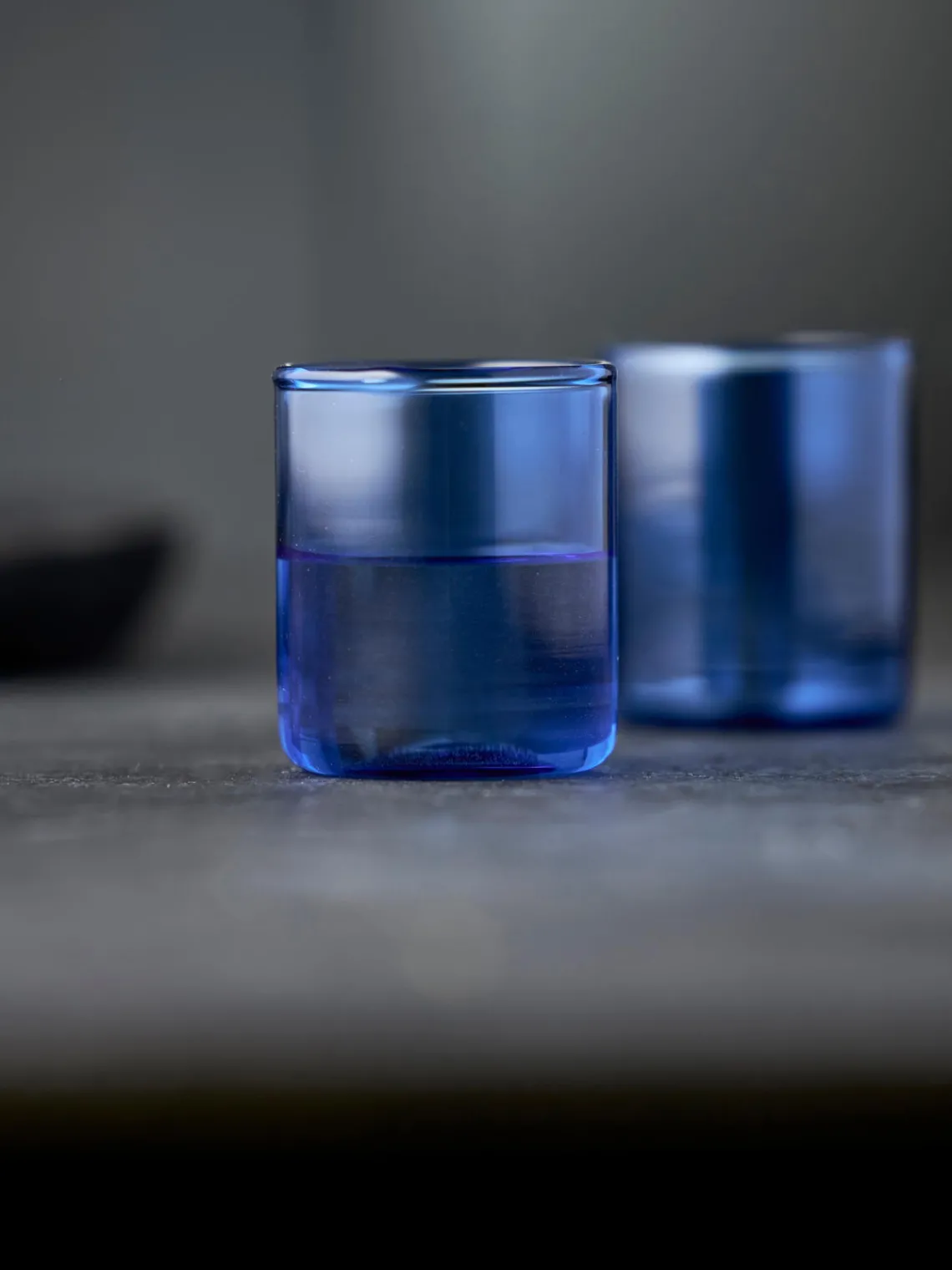 Hot Lyngby Verres à liqueur en verre borosilicate Torino, 2 pièces Bleu, transparent