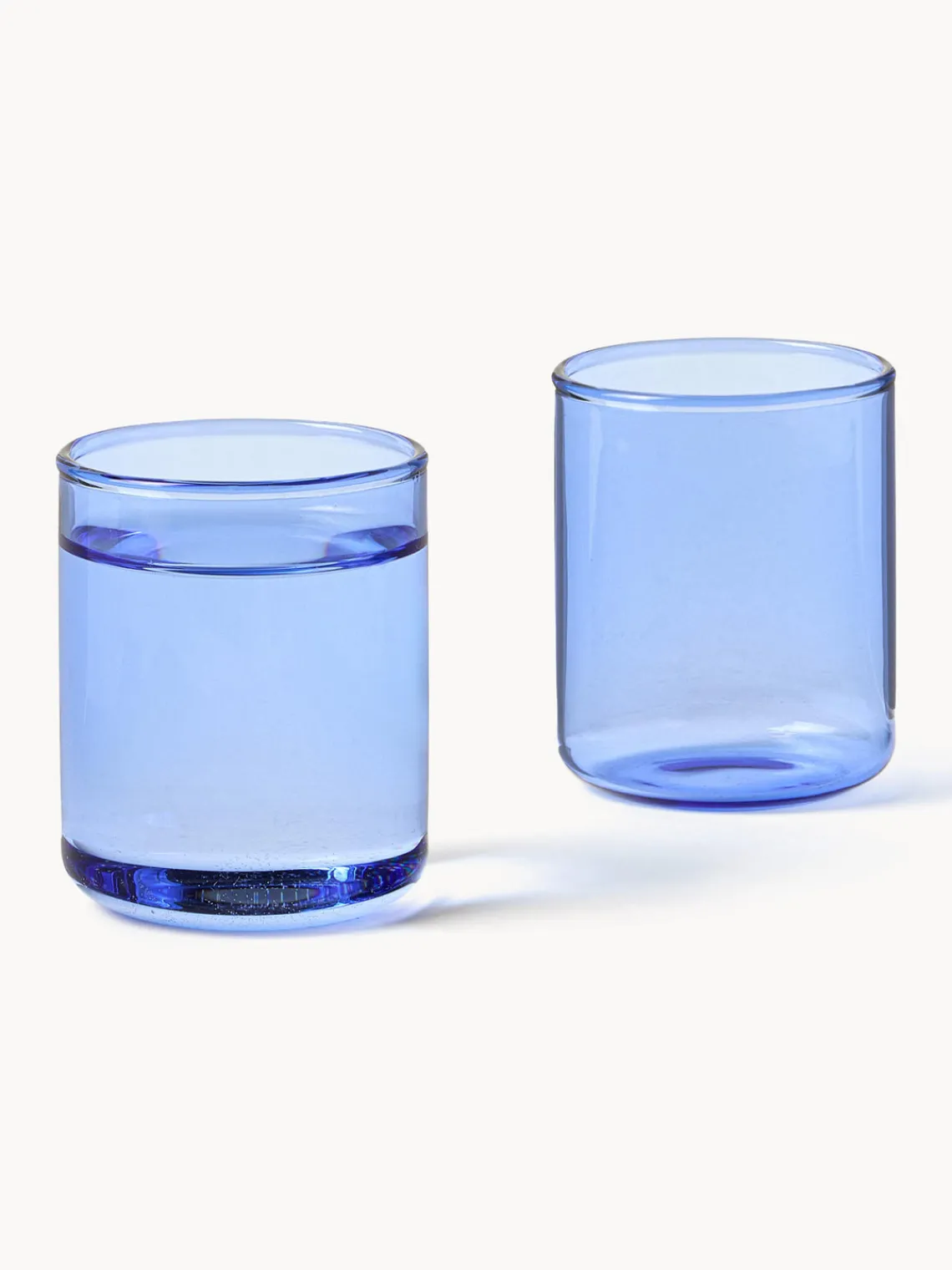 Hot Lyngby Verres à liqueur en verre borosilicate Torino, 2 pièces Bleu, transparent