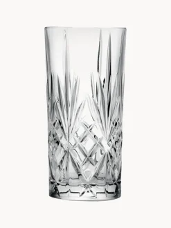 Fashion RCR Verres à long drink en cristal avec embossage décoratif Bichiera, 4 élém.