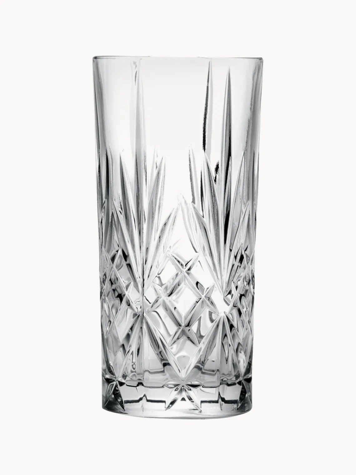 Fashion RCR Verres à long drink en cristal avec embossage décoratif Bichiera, 4 élém.