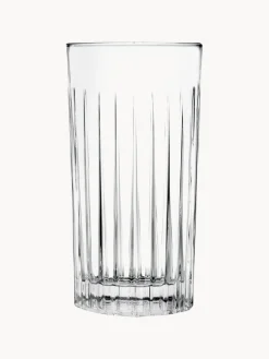 Fashion RCR Verres à long drink en cristal avec embossage décoratif Bichiera, 4 élém.