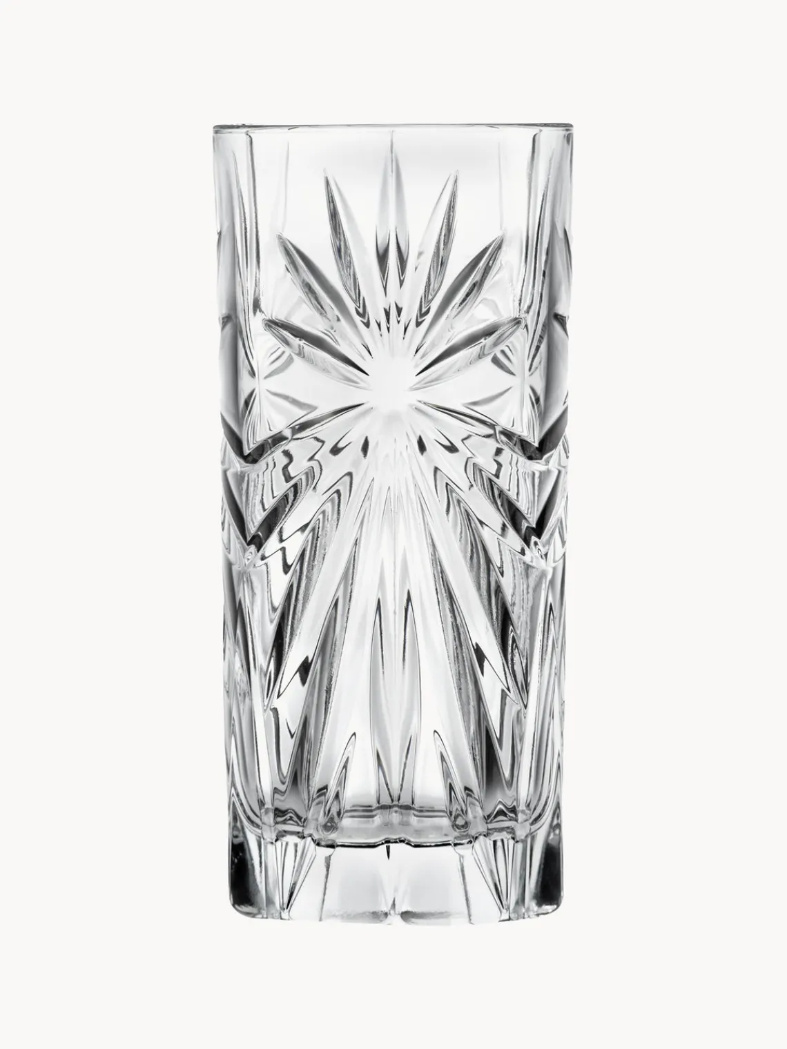 Fashion RCR Verres à long drink en cristal avec embossage décoratif Bichiera, 4 élém.