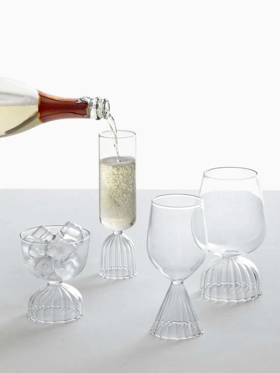 Hot ICHENDORF Verres à vin blanc artisanaux Tutu, 2 pièces
