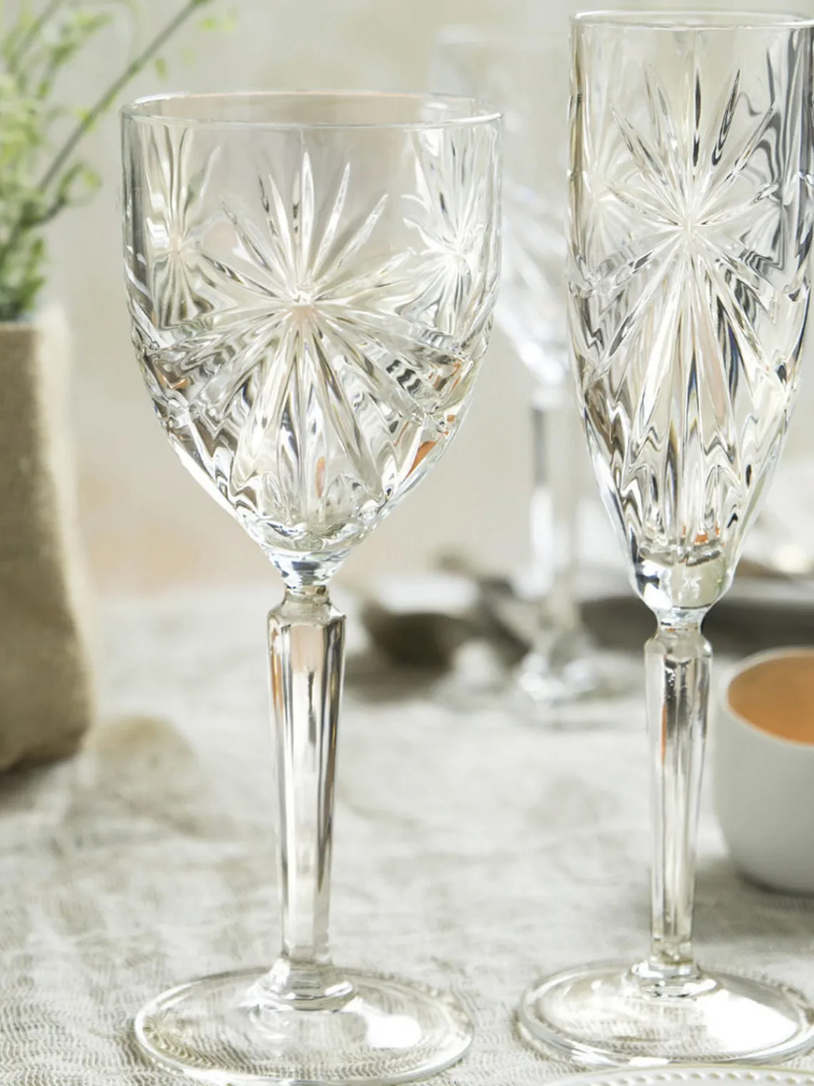 New RCR Verres à vin blanc en cristal Oasis, 6 pièces