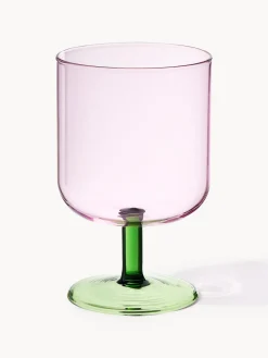 Outlet Lyngby Verres à vin en verre borosilicaté Torino, 2 pièces Rose pâle transparent, vert