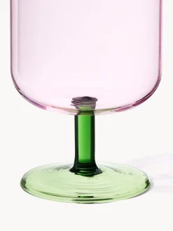 Outlet Lyngby Verres à vin en verre borosilicaté Torino, 2 pièces Rose pâle transparent, vert