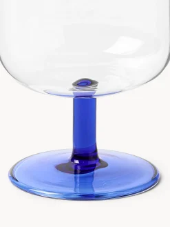 Hot Lyngby Verres à vin en verre borosilicaté Torino, 2 pièces Transparent, bleu roi