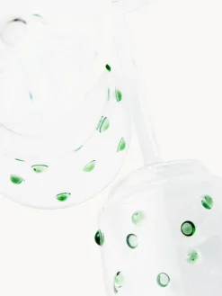 Clearance Pols Potten Verres à vin en verre borosilicate soufflé bouche Nob, 2 pièces Transparent, vert