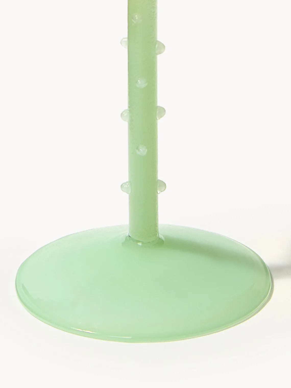 Sale &k Amsterdam Verres à vin faits main en verre borosilicaté Dot, 2 pièces Jaune pâle transparent, vert clair
