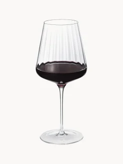 Hot GEORG JENSEN Verres à vin rouge en cristal strié Bernadotte, 6 pièces