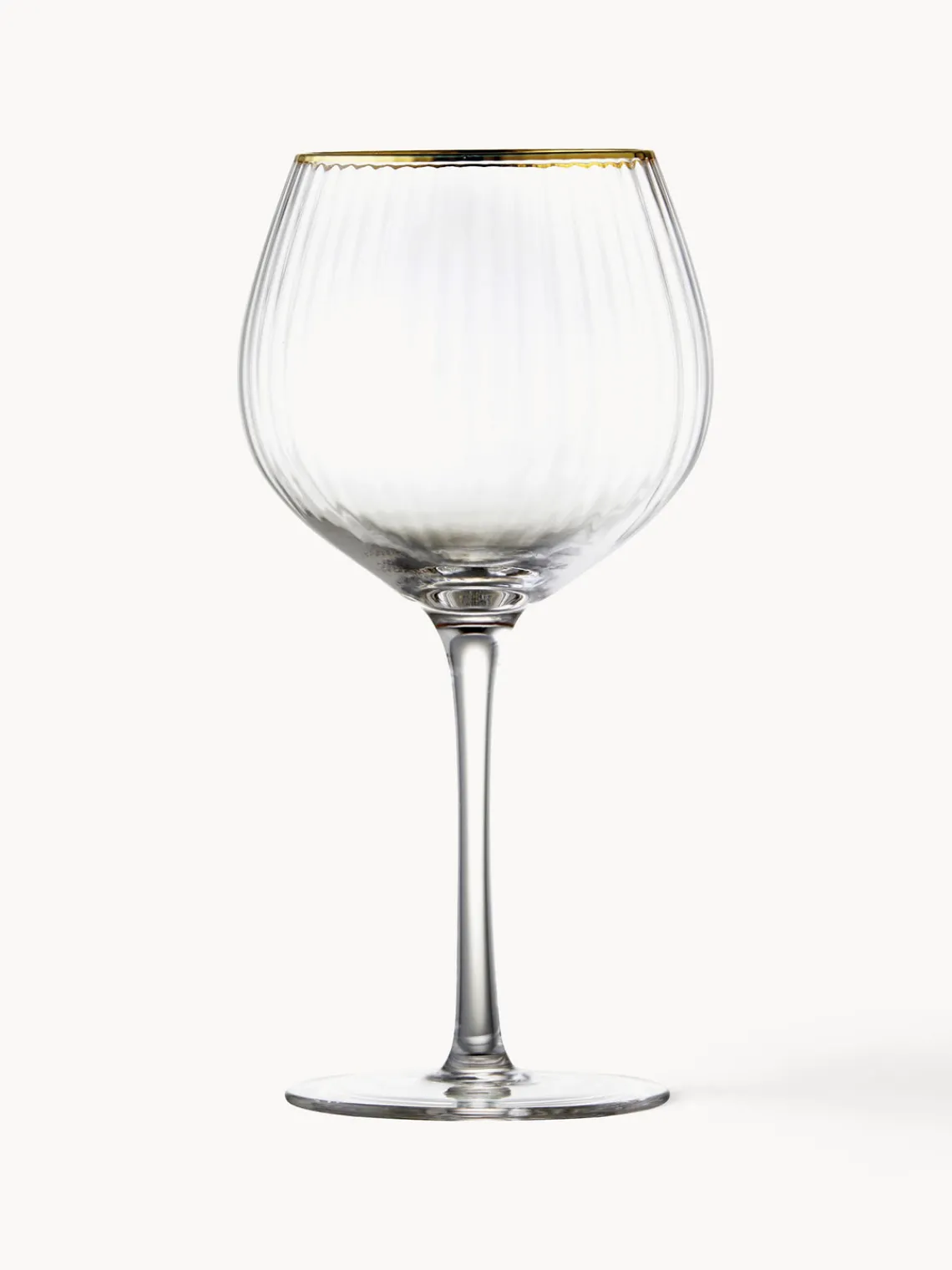 Discount Lyngby Verres à vin soufflés bouche avec bord doré Palermo, 4 pièces