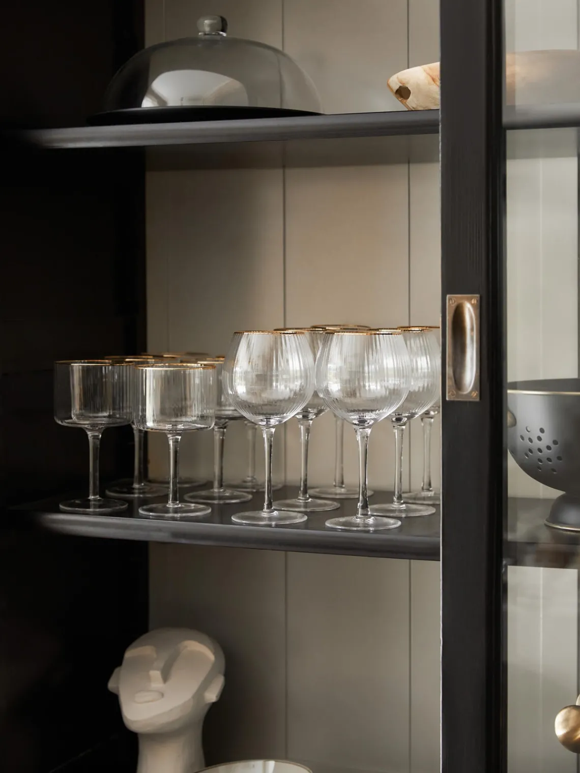 Discount Lyngby Verres à vin soufflés bouche avec bord doré Palermo, 4 pièces