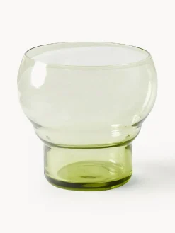 Fashion HKLIVING Verres artisanaux 70's, 4 pièces Vert clair, transparent